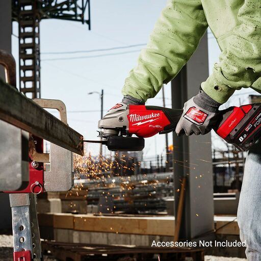 Milwaukee M18FSAG125XPDB20 18V 125mm (5") FUEL ONE-KEY High Speed Braking Angle Grinder with Deadman Paddle Switch - Skin Only – image 8