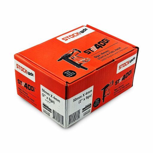 Stockade SS4i50 50mm x 4mm Barbed Staples & Fuel Pack – image 2