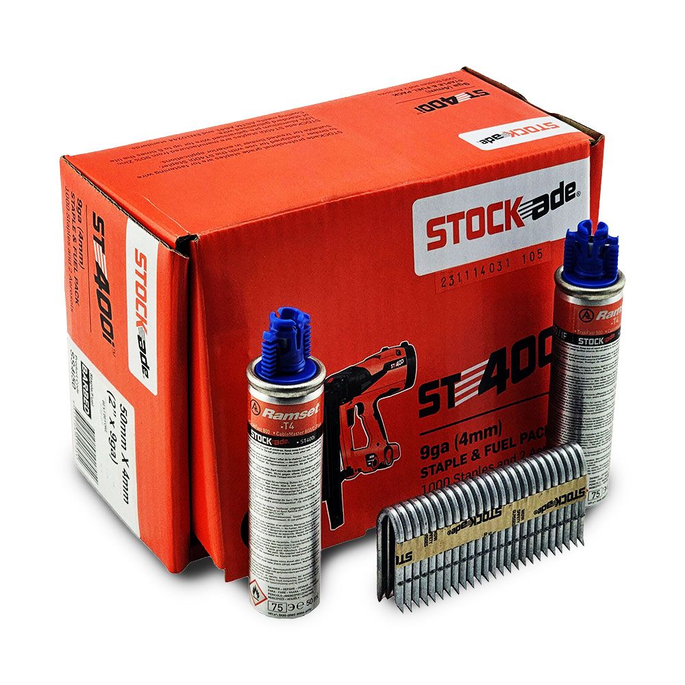 Stockade SS4i50 50mm x 4mm Barbed Staples & Fuel Pack – image 1