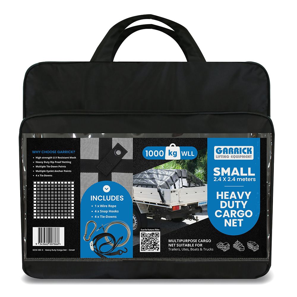 Garrick GCN-S (GCNHDS) 2.4m x 2.4m Heavy Duty Cargo Net - Small – image 1