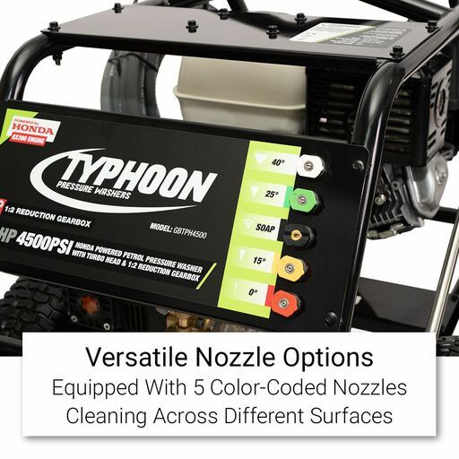 Typhoon GBTPH4500 13HP Honda Powered 4500PSI Petrol Pressure Washer With Turbo Head & 1:2 Reduction Gearbox – image 7