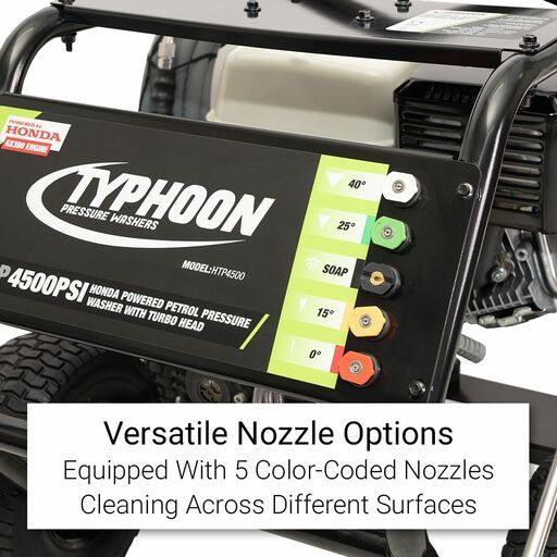 Typhoon HTP4500 13HP 4500PSI Honda Powered Petrol Pressure Washer With Turbo Head – image 6