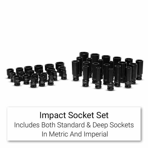Daytona DMISD4212 42pce 1/2" Drive 10-24mm Metric & 3/8"-1-1/18" Imperial Standard & Deep Impact Socket Set – image 4