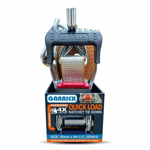 Garrick GQLRTD-50MM 50mm x 9m x 2500kg Quick Load Ratchet Tie Down