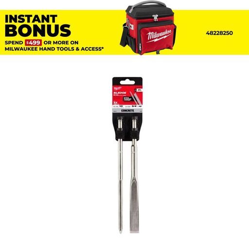 Milwaukee 48626080 2pce SDS Plus SLEDGE Premium Point and Flat Chisel Set