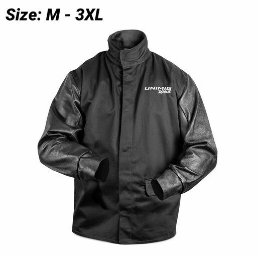 UNIMIG U220 Rogue Model 202 Leather Sleeved Welding Jackets - Medium to 3X-Large