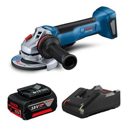 Bosch GWS 18V-10 P (0.615.A50.07D) 18V 5.0Ah Li-ion 125mm (5") Cordless Brushless Grinder Paddle Switch Combo Kit
