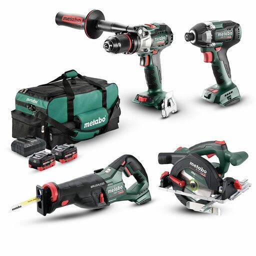 Metabo MET18BL4LB2HD5.5HU (AU68403800) 18V 5.5Ah Li-ion Cordless Brushless 4pce Combo Kit