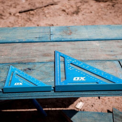 OX Tools OX-P634701 2-Pack 180mm & 300mm OX Pro Aluminium Metric Rafters Square Twin Pack – image 5