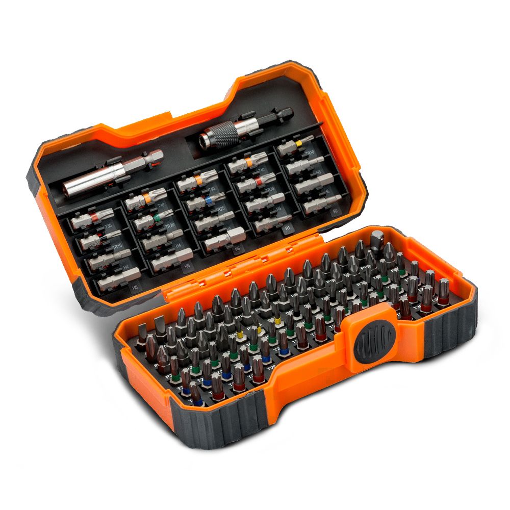 Bahco 59/S100BC 100pce 1/4" Bit Set for Slotted/Phillips/Pozidriv/Hex/ TORX®/TORX® Tamper/Robertson Screw – image 3