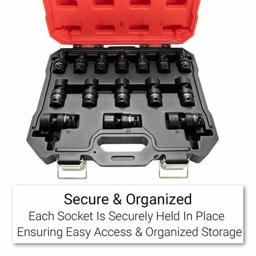 Daytona DIUS3815 15pce 3/8" Drive 8-22mm Impact Universal Socket Set – image 4