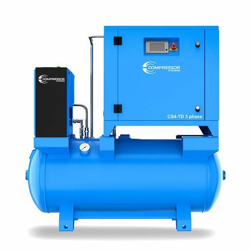 Compressor Systems CS4-TD 415V 5.5hp 320L Tank Three Phase Super Quiet Screw Air Compressor with Integrated Air Dryer and Filters – image 2