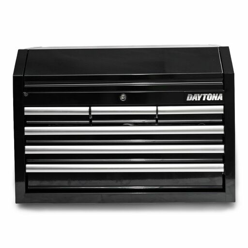 Daytona DTK268 + D7SLBK 268pce Metric/Sae 6 Drawer Black Tool Chest with 7 Drawer Bottom Tool Chest Roller Cabinet - Black – image 7