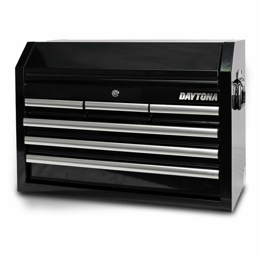 Daytona DTK268 + D7SLBK 268pce Metric/Sae 6 Drawer Black Tool Chest with 7 Drawer Bottom Tool Chest Roller Cabinet - Black – image 6