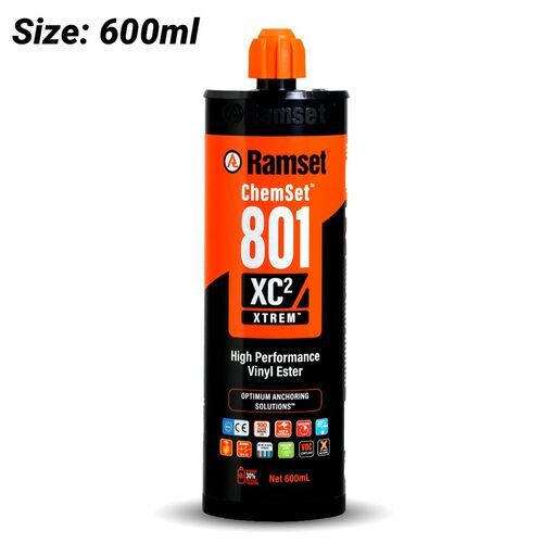 Ramset C801X600 (ChemSet™ 801 XTREM™ XC²) 600ml Heavy Duty Anchoring Injection Adhesive