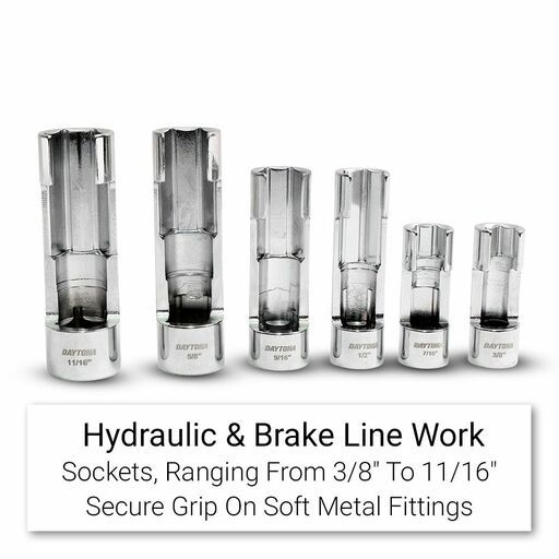 Daytona DFNI386 6pce 3/8" Drive Flare Nut Sockets – image 4