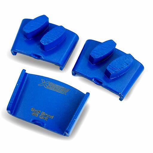 Xtorque XHGPS6 3-Pack 6# Grit - Soft Bond Diamond Shoe Plate Pad For Hard Concrete - Suits EZ Change Husqvarna & HTC EZ System – image 3