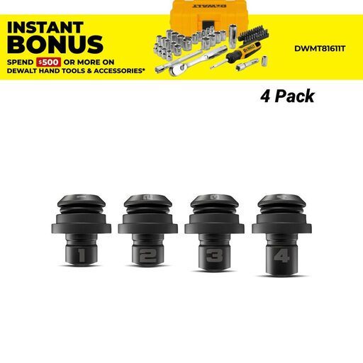 DeWalt DCFA4032-QZ (DCF403NT-XJ) 4pce Rivet Nose Set Suits