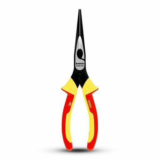 Bahco 2430S-200 8" 200mm ERGO Snipe Nose Pliers with Insulated Dual-Component Handles and Phosphate Finish – image 5