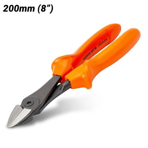 Bahco 2101S-200 200mm (8") ERGO Side Cutting Pliers with Insulated Handles and Phosphate Finish