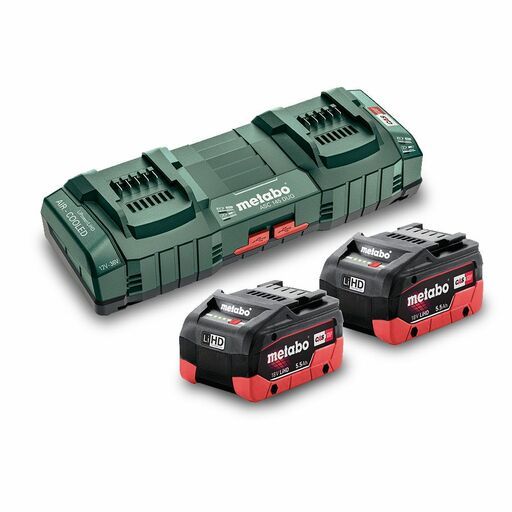 Metabo 5.5 LiHD DUO KIT (AU62749805) 18V 5.5 LiHD Cordless Battery and Charger Starter Pack