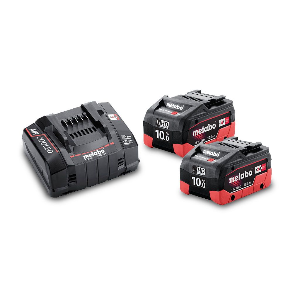 Metabo 10.0 LiHD 145 KIT (AU62738110) 18V 10.0 LiHD Cordless Battery and Charger Combo Kit – image 1