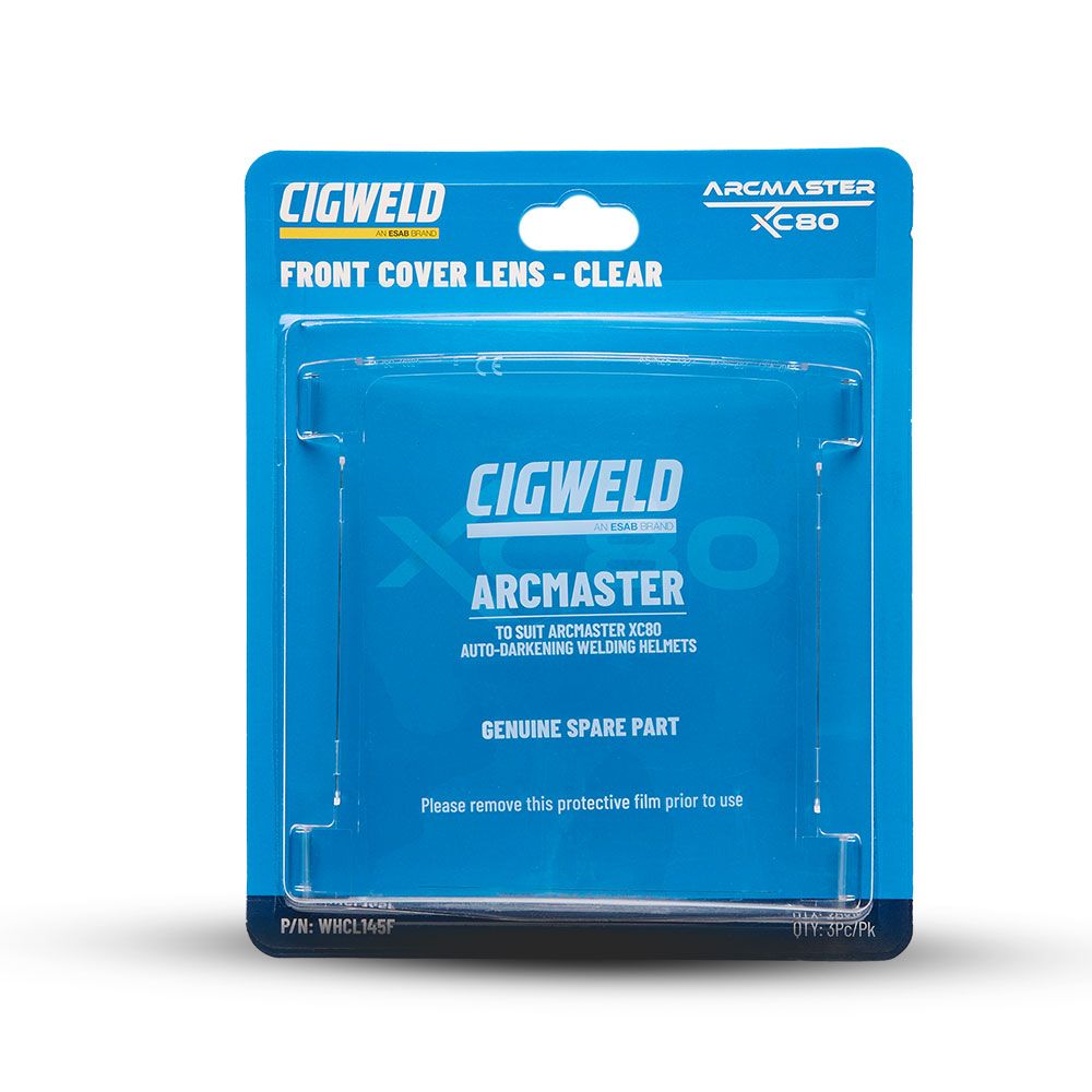 Cigweld WHCL145F 3-Pack Arcmaster XC80 Front Cover Lens (Clear) – image 2