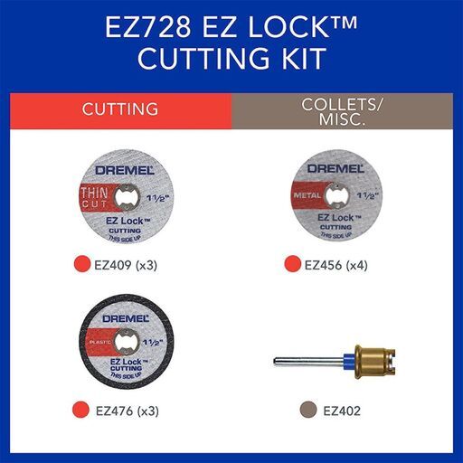 Dremel EZ728-01 (2615E728AA) 11pce EZ Lock Cutting Accessory Micro Kit – image 3