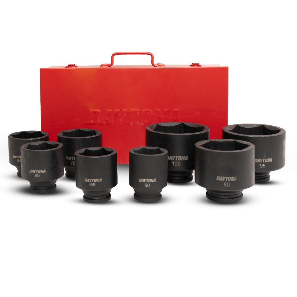 Daytona DISE834 8pce 3/4" 50-100mm Metric Deep Impact Jumbo Socket Set – image 1