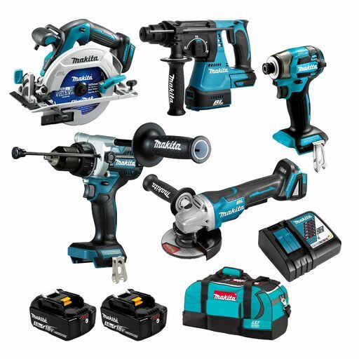 Makita DLX5101TX1 18V 5.0Ah Li-Ion Brushless Cordless 5pce Combo Kit – image 2
