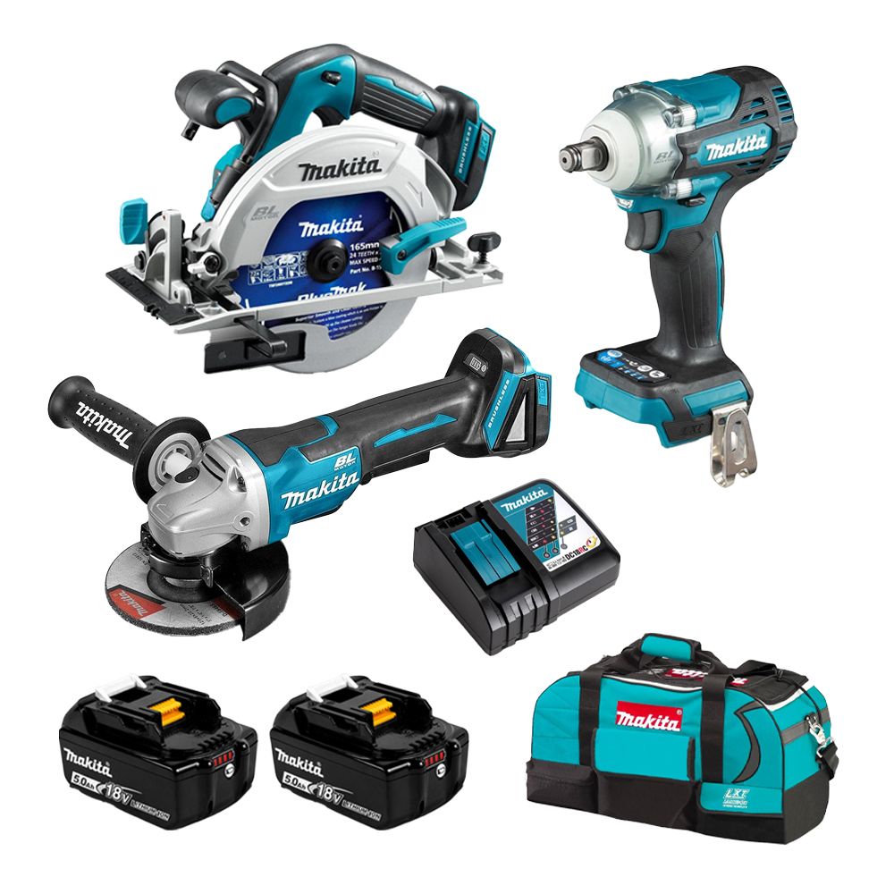 Makita DLX3198TX1 18V 5.0Ah Li-ion Cordless Brushless 3pce Combo Kit