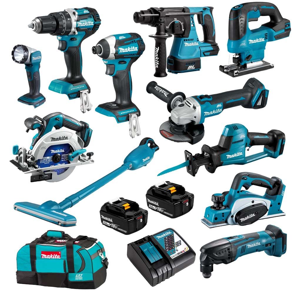 Makita DLX1123TX1 18V Li-Ion 5.0Ah Cordless Brushless 11pce Combo Kit
