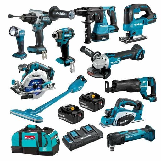 Makita DLX1124GX1 18V Li-Ion 6.0Ah Cordless Brushless 11pce Combo Kit