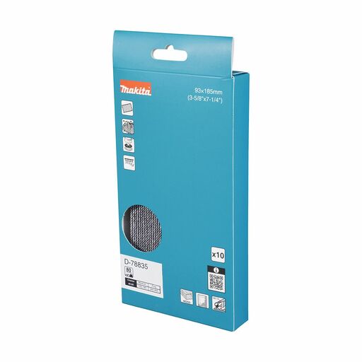 Makita D-78835 10-Pack 93mm x 185mm A80 Grit Mesh Sanding Pack – image 3