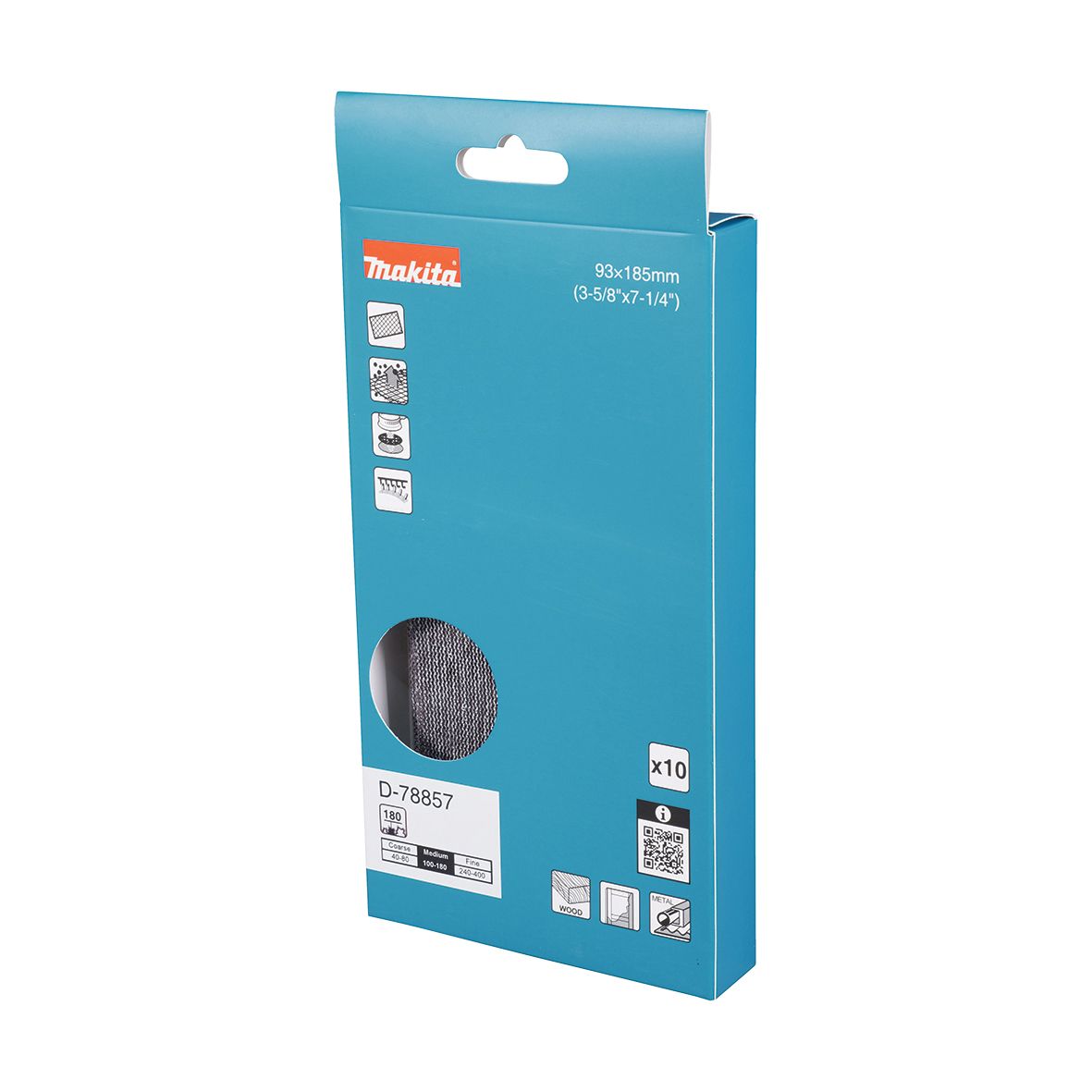 Makita D-78857 10-Pack 83mm x 185mm A180 Grit Mesh Sanding Pack – image 3