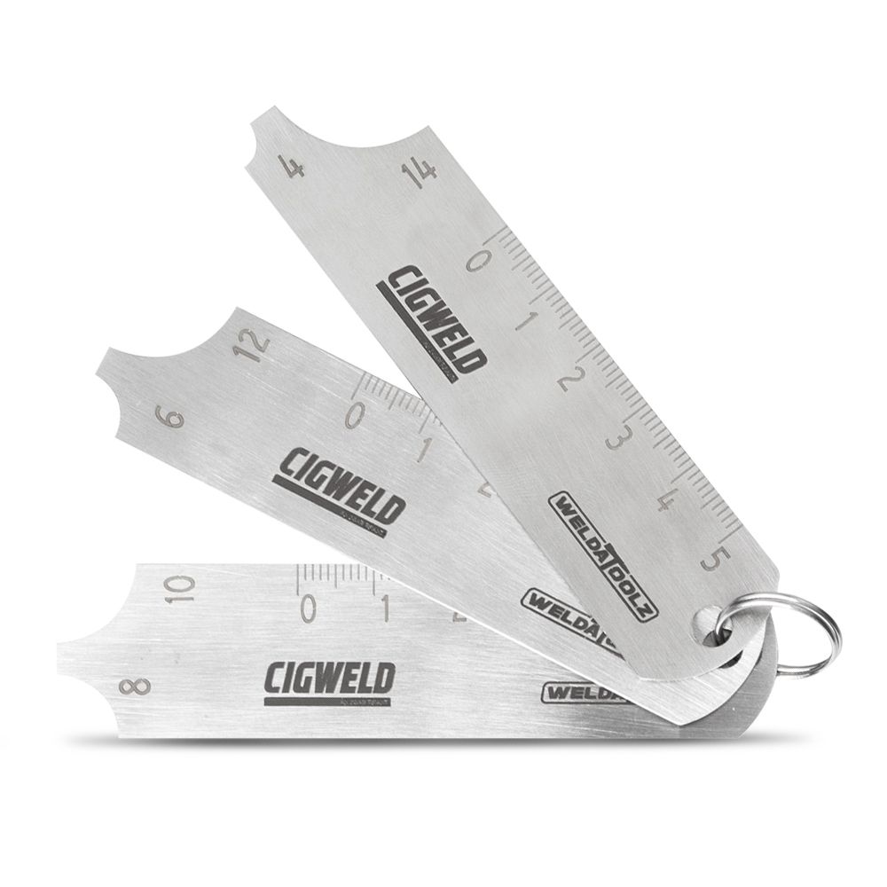 Cigweld CWGAUGE2 3pce Stainless Steel Fillet Welding Gauge – image 1