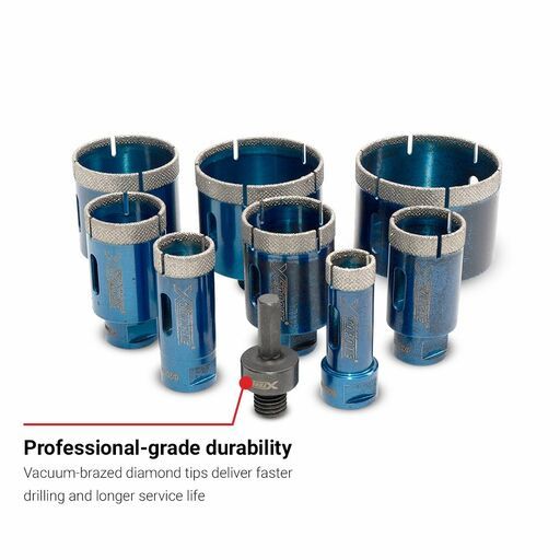 Xtorque XTBS8 8pce M14 Diamond Tile Drill Bit Set – image 4