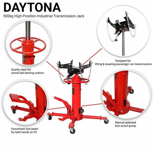 Daytona DTJ500 500kg High Position Industrial Transmission Jack – image 8