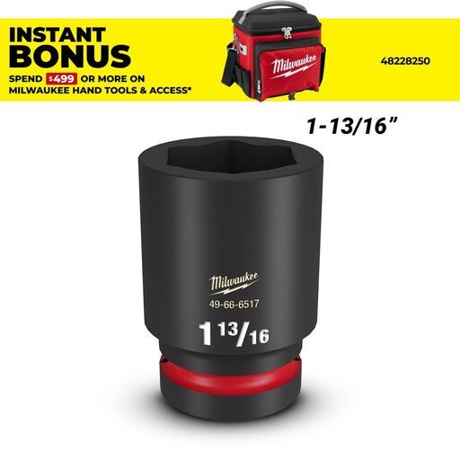 Milwaukee 49666517 SHOCKWAVE™ 1" Drive 1-13/16" Deep 6 Point Impact Socket