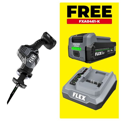 Flex FXA2241-Z 24V Li-ion Cordless Brushless One-handed Reciprocating Saw - Skin Only