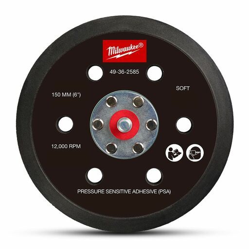 Milwaukee 49362585 150mm Pressure Sensitive Adhesive Sander Backing Pad - Soft – image 2