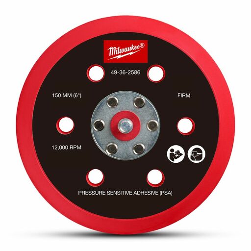 Milwaukee 49362586 150mm Pressure Sensitive Adhesive Sander Backing Pad  - Firm – image 2