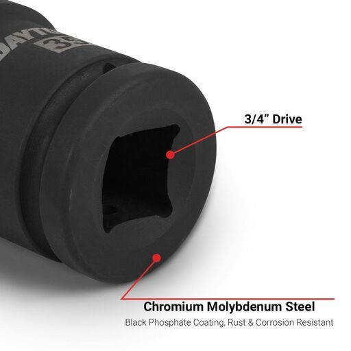 Daytona DBWIS35 3/4"  35MM X 17MM 6 POINT BUDD WHEEL IMPACT SOCKET – image 5