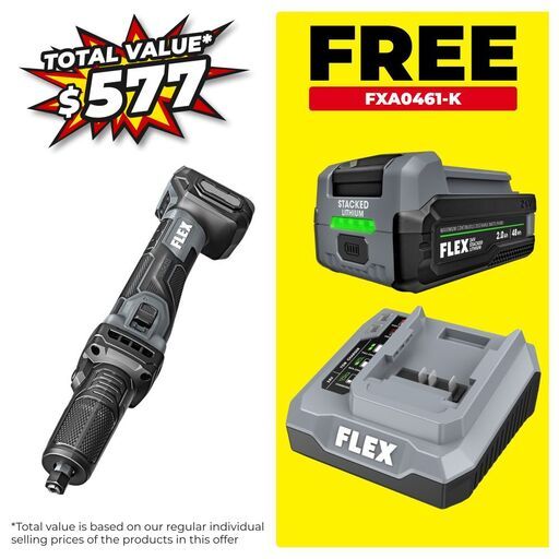 Flex FXA3211-Z 24V Li-ion Cordless Brushless 1/4“ Die Grinder - Skin Only