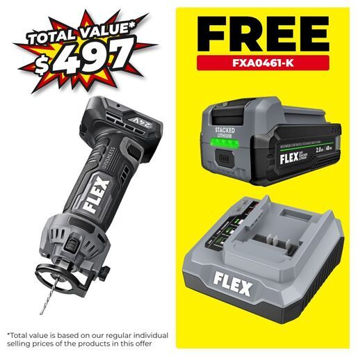 Flex FXA2471-Z 24V Li-ion Cordless Brushless Drywall Cut Out Tool - Skin Only