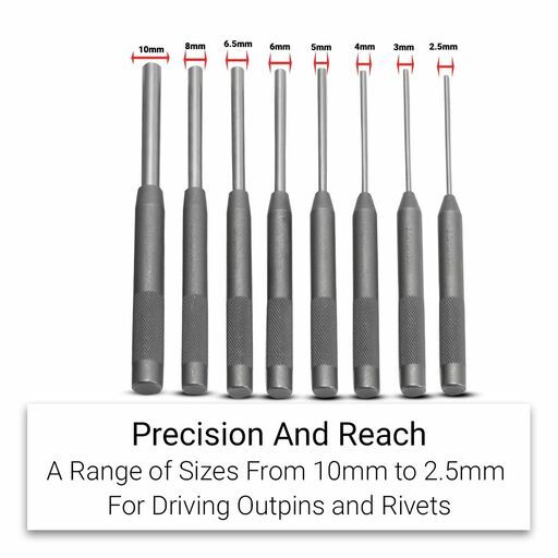 Daytona DLPS8 8Pce Long Pin Punch Set – image 3
