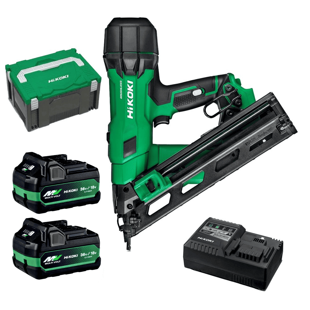 HiKOKI NT1865DAA(HXZ) 18V 5.0Ah / 36V 2.5.Ah Li-ion Cordless Brushless Gasless 15G Finishing Nailer Combo Kit – image 2