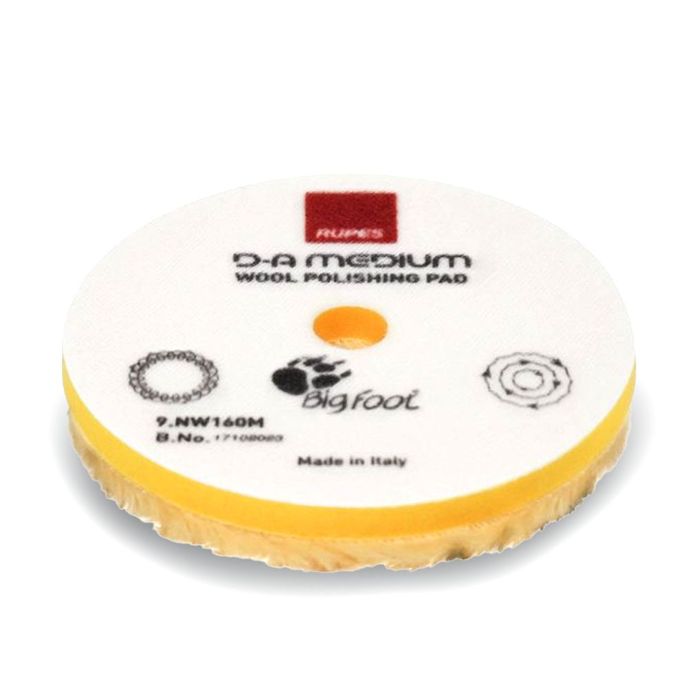 Rupes 9.NW80M BigFoot 80mm (3") D-A Medium Wool Polishing Pad (Yellow) – image 5