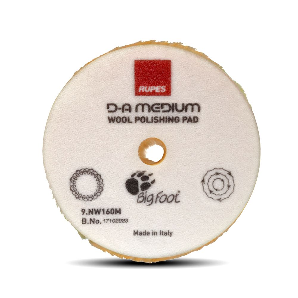 Rupes 9.NW80M BigFoot 80mm (3") D-A Medium Wool Polishing Pad (Yellow) – image 2
