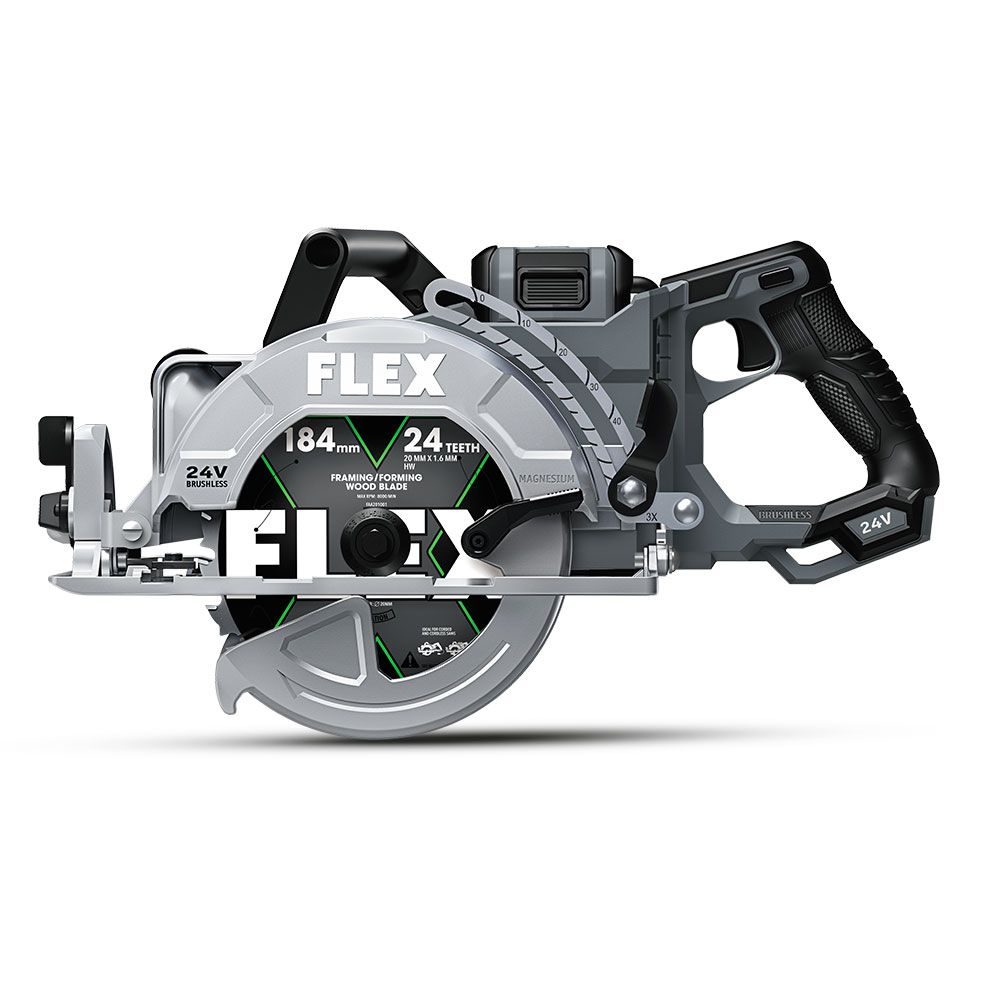 Flex FXA2141R-Z 24V Li-ion Cordless Brushless 184mm Rear Handle Circular Saw - Skin Only – image 6